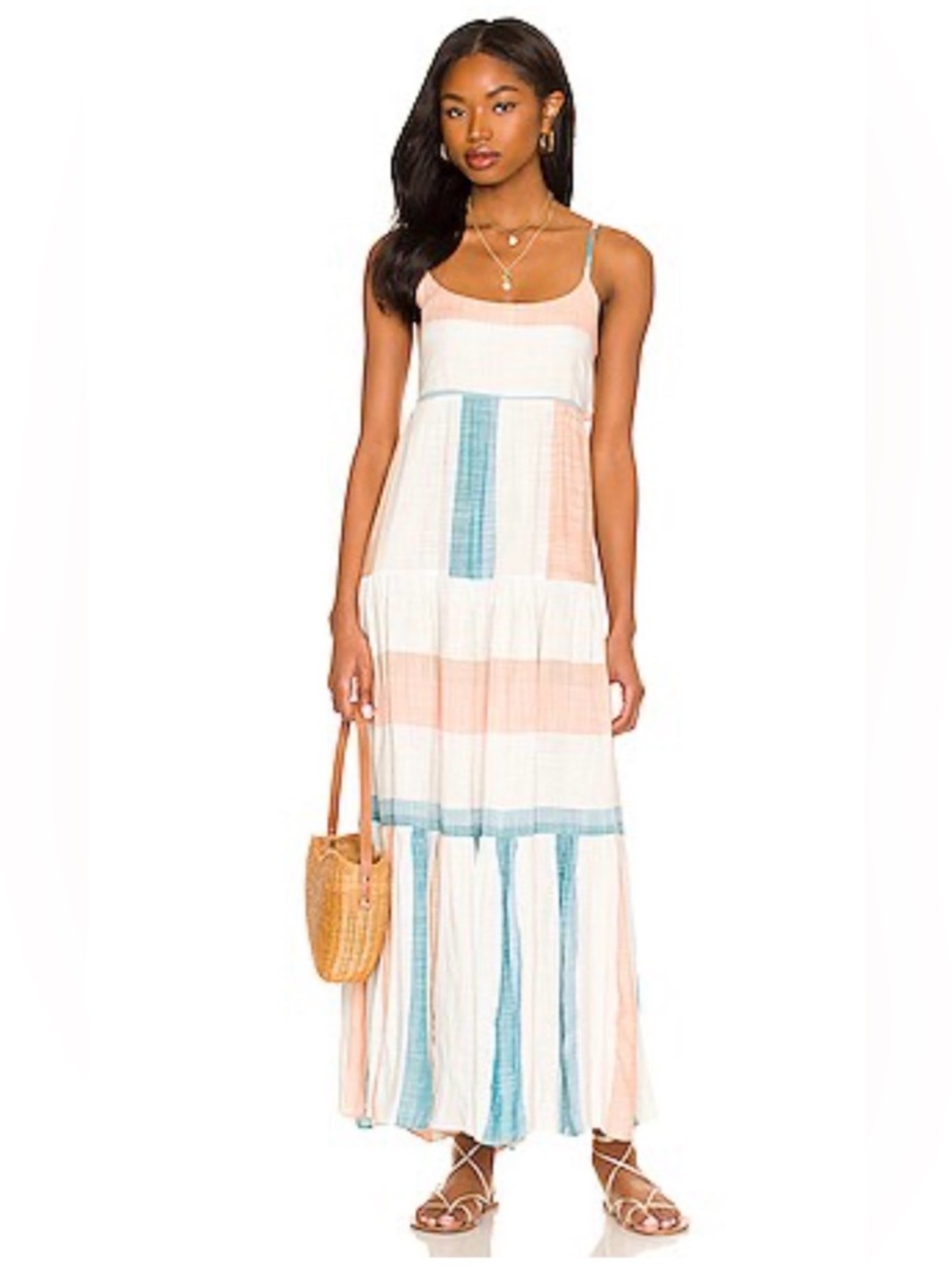 REVOLVE LSPACE Santorini Dress in Paraiso Stripe Striped Maxi Dress SIZE S NWT